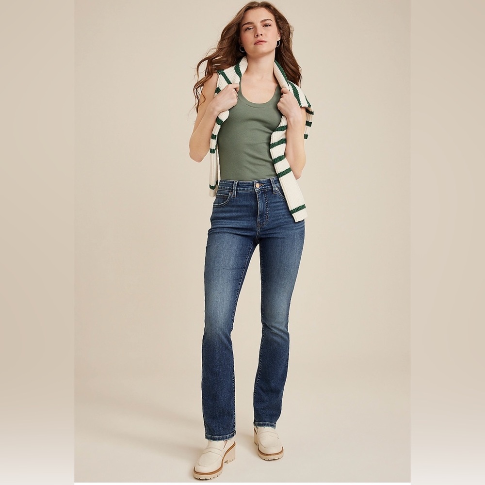 Maurice, classic fit‎ women’s jeans size 12 long slim boot mid rise